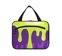 Drip Style Limone Verde Viola Appeso Travel Size articoli da toeletta per gli uomini con gancio, Designer multifunzionale trucco Cosmetic Bag per viaggio Essentials viaggio bolsas para maquillaje de