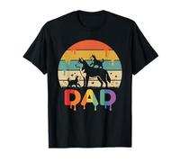 Drip Sunset Siberian Husky Dad Father's Day Uomo Donna Maglietta