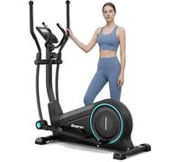 Dripex Ellittica da Casa Ultra Silenziosa, 16 Livelli di Resistenza Magnetica, Display LCD, Supporta fino a 120 kg, Macchina Cardio per Allenamento Total Body