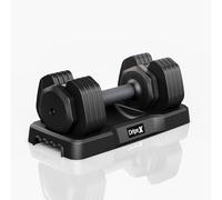 Dripex Manubrio Regolabile con Impugnatura Antiscivolo, Piastre di Peso Regolabili e Vassoio di Stoccaggio, Manubrio Fitness in Acciaio - Disponibile Singolo o in Coppia