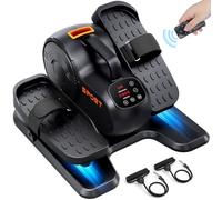 Dripex Mini Ellittica Elettrica 3 in 1, Ultra Silenziosa Pedaliera per Anziani e Adulti, 10 Livelli di Resistenza, Fitness Domestico con Display LCD e Telecomando & Fasce di Resistenza