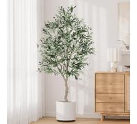 Dripex Olivo artificiale, 180 cm, piante artificiali realistiche, grandi | Olivo artificiale per interni ed esterni, con olive, piante artificiali per soggiorno, balcone, ufficio