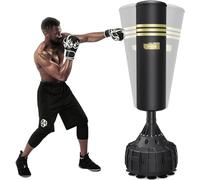 Dripex Sacco Boxe Basic, 165 cm Sacco Boxe da Terra Autoportante con Base a 12/19 Ventosi Potenti per Adulti Giovani Kickboxing (Base e Sacco Due Pacchi) (19 Ventose)