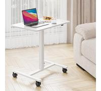 Dripex Scrivania per computer regolabile in altezza con ruote, piccola scrivania mobile da lavoro in piedi, tavolo per trattamenti, tavolino d'appoggio per soggiorno, postazione da lavoro in piedi