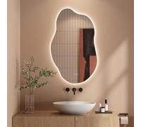 Dripex Specchio Bagno LED 85x52 cm Specchio da Trucco con Luce Anti Nebbia 3 Temperature Colore e Dimmerabile HD Specchio da Parete Moderno con retroilluminato-IP44