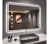 Dripex Specchio da bagno con illuminazione Specchio Led con altoparlante Bluetooth e Presa Luce Specchio Bagno con 3 Temperature Colore e Dimmerabile e Antifog(60 x 80 cm)