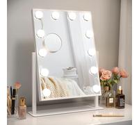 Dripex Specchio da Trucco con Luci a 12 Led con Base 48L x 36l cm