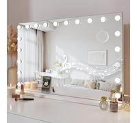 Dripex Specchio da Trucco con Luci a 20 Led con Bluetooth 90x60cm Hollywood | sul Tavolo o a Parete, 3 Modalità di Luce, Regolazione della Luminosità, Lente d'Ingrandimento Rimovibile, Taglia Grande