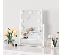Dripex Specchio da Trucco con Luci a 9 LED con Base 36L x 30l cm
