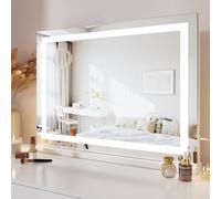 Dripex Specchio da Trucco Illuminato a LED 80x58 cm (LxH) Controllo Tattile
