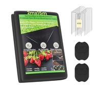 Dripex Telo Pacciamatura 2mx15m con 50 Picchetti, 100g/m² Telo Anti Erbacce per Orto, Giardino, Permeabile all'Acqu, Stabilizzazione UV, Barriera per Erbaccia