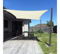 Dripex Tenda da Sole per Esterno, 5X7M Vela Ombreggiante, Tenda a Vela Rettangolare Protezione Anti Raggi UV e Impermeabile, Telo Parasole per Giardino, Terrazzo, Patio, Cortile e Prato (Bianco)