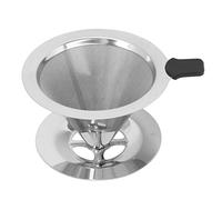 Dripper per caffè in acciaio inox, filtro per caffè a cono riutilizzabile, design a doppio strato in rete per un gusto ricco, tazza del filtro per caffè lavabile in lavastoviglie p (1-2 tazze)