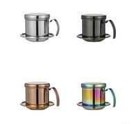 Dripper per moka vietnamita in acciaio inox 304 per un autentico piacere del caffè (oro rosa)