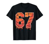Dripping Basketball Pattern Number 67 Basketball Drip Sports Maglietta