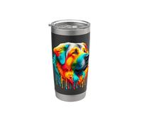 Dripping Paint Art Anatolian Shepherd Dog Bicchiere termico in acciaio inox doppia parete
