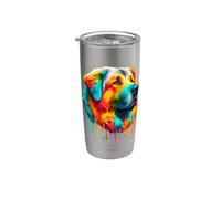 Dripping Paint Art Anatolian Shepherd Dog Bicchiere termico in acciaio inox doppia parete