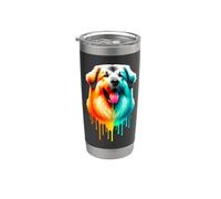 Dripping Paint Art Anatolian Shepherd Dog Bicchiere termico in acciaio inox doppia parete