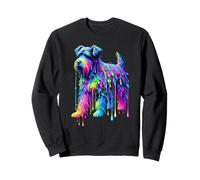 Dripping Paint Art Black Russian Terrier Chornyi Terrier Felpa