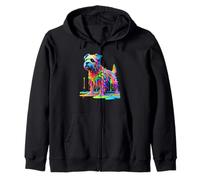 Dripping Paint Art Border Terrier Border Terriers Felpa con Cappuccio