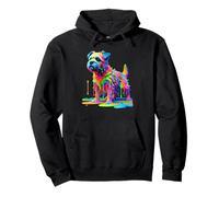 Dripping Paint Art Border Terrier Border Terriers Felpa con Cappuccio