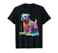 Dripping Paint Art Border Terrier Border Terriers Maglietta