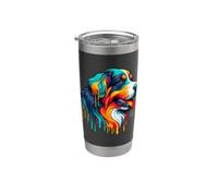 Dripping Paint Art Entlebucher Mountain Dog Bicchiere termico in acciaio inox doppia parete