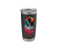 Dripping Paint Art German Wirehaired Pointer Bicchiere termico in acciaio inox doppia parete