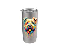 Dripping Paint Art Glen Of Imaal Terrier Wicklow Terrier Bicchiere termico in acciaio inox doppia parete