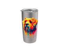 Dripping Paint Art Glen Of Imaal Terrier Wicklow Terrier Bicchiere termico in acciaio inox doppia parete