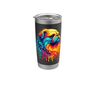 Dripping Paint Art Griffon Belge Brussels Griffon Bicchiere termico in acciaio inox doppia parete