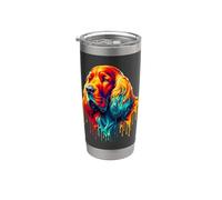 Dripping Paint Art Irish Setter Bicchiere termico in acciaio inox doppia parete