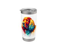 Dripping Paint Art Irish Setter Bicchiere termico in acciaio inox doppia parete