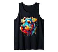 Dripping Paint Art Kerry Blue Terrier Canotta