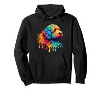Dripping Paint Art Portuguese Water Dog Portie Felpa con Cappuccio