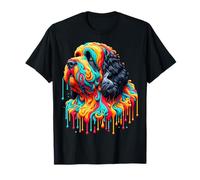 Dripping Paint Art Portuguese Water Dog Portie Maglietta