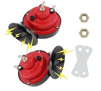 DriSentri 2 Pezzi di Segnaletica da 300 dB per Camion, Doppio Clacson Impermeabile da 12V, Bocina ad Aria Elettrica a Tromba per Auto, Camion, Motocicletta, Bicicletta e Barca