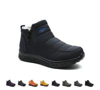 Dritnow Shoes Women’s Insulated Snow Boots, Waterproof Non-Slip Fur Lined Winter Footwear, Comfortable Warm Outdoor Slip-On for Mature Women, Ankle Boots with Thermal Insulation (Dark Blue,42 1/2)