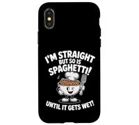 Dritto come gli spaghetti fino a quando non diventa umorismo bagnato Custodia per iPhone X/XS