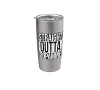 Dritto dopamina in stile grungy Bicchiere termico in acciaio inox doppia parete