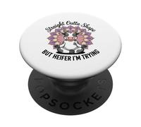 Dritto Fuori Forma Ma Giovenca Sto Provando PopSockets PopGrip Adesivo