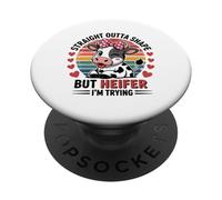 Dritto Fuori Forma Ma Giovenca Sto Provando PopSockets PopGrip Adesivo