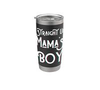 Dritto Mama's Boy Mamma Preferito Doppia Divertente Mamma Ragazzi Figlio Bicchiere termico in acciaio inox doppia parete