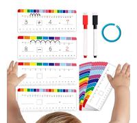Dritto Numerico per Aula, Giochi Educativi per Somma e, Set di Carte Didattiche Cancellabili a Doppio Faccio, con Anello di Conservazione, per Bambini, Casa, Asilo Nursery, Aula, Scuola, Giardino