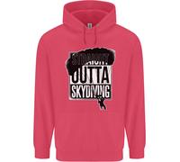 Dritto Outta Paracadutismo Divertente Caduta Libera Bambini Felpa con Cappuccio