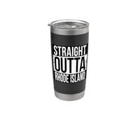 Dritto outta Rhode Island Grungy Style Bicchiere termico in acciaio inox doppia parete