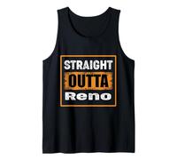 Dritto Reno Nevada USA Distressed Vintage Humor Canotta