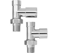 Dritto valvole dei radiatori chrome fissati pacchetto 1/2" BSP 15mm