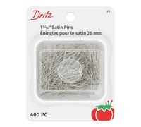 Dritz 1-1/16" Satin Pins, Nickel Perni drit, Raso, Nichel, 400-Count, 400 unità