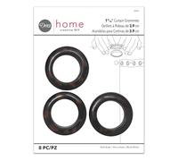 Dritz 1-9/16 ", Diametro Interno-Occhielli per Tenda, in plastica, Confezione da 8, Colore: Marrone
